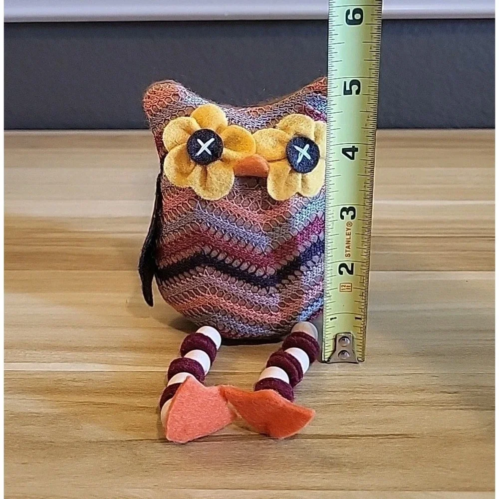 Fall Thanksgiving Plush Owl Shelf Sitters Set Of 2
